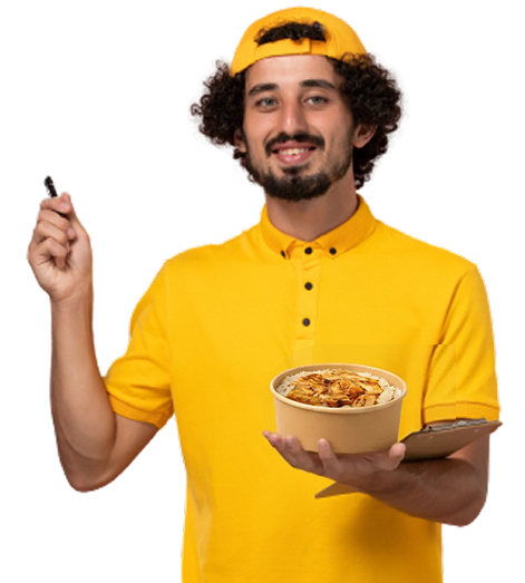 Man with Rice bowl